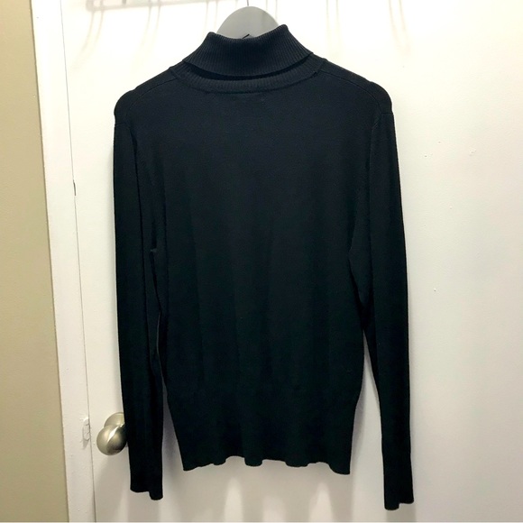 Apt 9 black turtle neck long sleeve top size Large - Picture 2 of 9